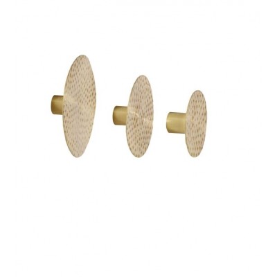 SET DE 3 PATERES (BOUTONS) METAL LAITON