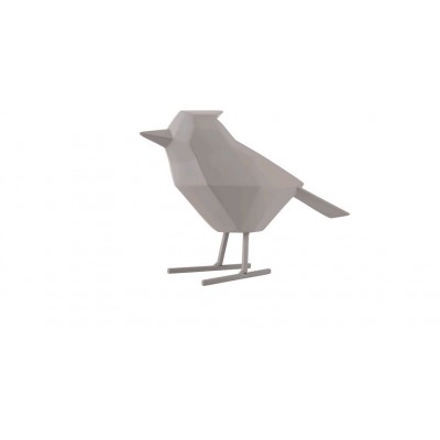 STATUE OISEAU LARGE MAT GREY