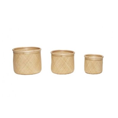 SET DE 3 PANIER BAMBOU NATUREL