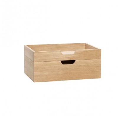 BOITE DE RANGEMENT - CHENE NATUREL S/2