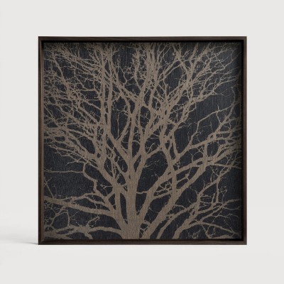 Black Tree wooden tray - square - S