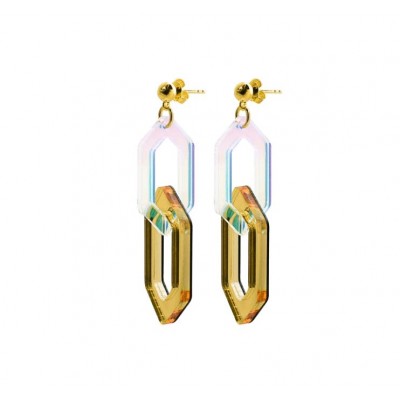 BOUCLES D'OREILLES TELL MEE LINK DUO OR