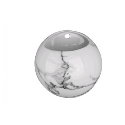 POT MURAL GLOBE EFFET MARBRE BLANC