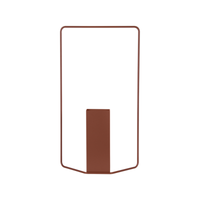 VASE ITAC RECTANGULAIRE H 62 CM Ocre rouge