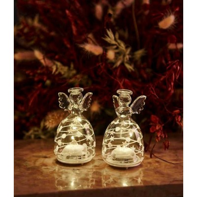 ANGE EN VERRE - SWEET CHRISTMAS ANGEL 2pcs H9CM