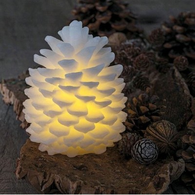 DECORATION LUMINEUSE - POMME DE PIN- D.10 X H.14CM