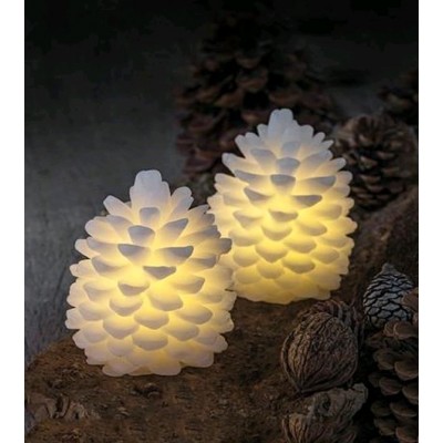 DECORATION LUMINEUSE - POMME DE PIN - 2/PCS