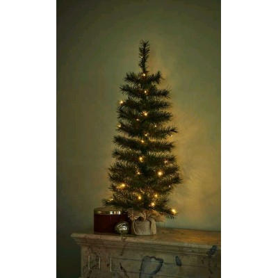 ALVIN TREE - SAPIN + LED 40- H.90CM GREEN