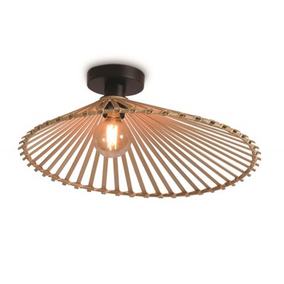 Ceiling lamp Bromo asymm. dia.50x12cm natural, M