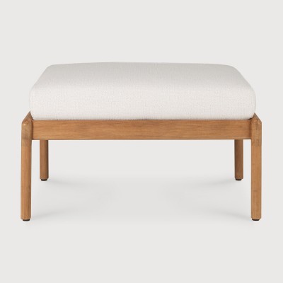 Teak Jack outdoor footstool - off white