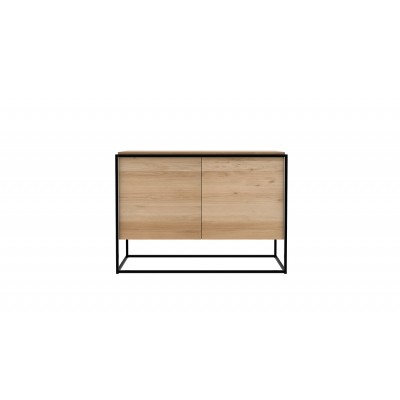 Oak Monolit sideboard - 2 doors - black metal