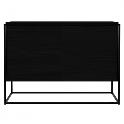 Oak Monolit black sideboard - 2 doors - black metal -...