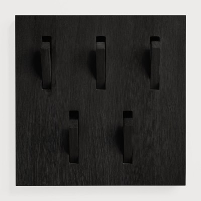 Black Utilitile wall hanger - oak - varnished