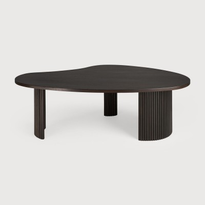 Mahogany Boomerang dark brown coffee table - varnished