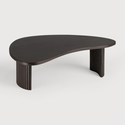 Mahogany Boomerang dark brown coffee table - varnished