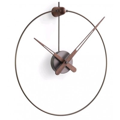 HORLOGE MICRO ANDA GRAPHITE NOYER 50CM