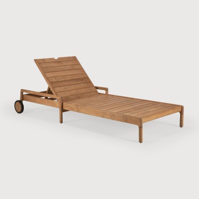 Teak Jack outdoor adjustable lounger - wooden frame