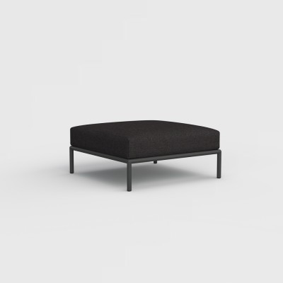 LEVEL Lounge Ottoman. Sooty Grey, Sunbrella