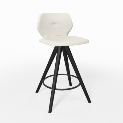 TABOURET MOOD 91 H65 PB14 FIXE BRENTON IVORY 51 E10 CL.5