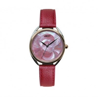 MONTRE CALIPSO ROSE - ROUGE FIBRE DE POMME