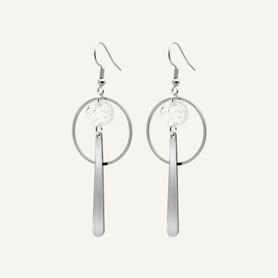 BOUCLES D'OREILLES DAILY GLITTER TRANSPARENT