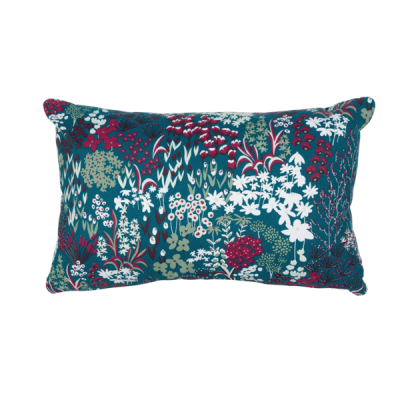 BOUQUET SAUVAGE COUSSIN OUTDOOR CHAMPÊTRE 68 X 44 CM Bleu...