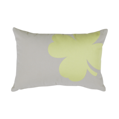 TRÈFLE COUSSIN OUTDOOR 44 X 30 CM Gris argile