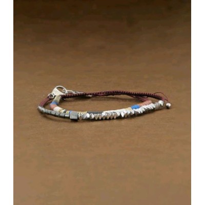 BRACELET MULTI ACIER MIX 2 RANGS