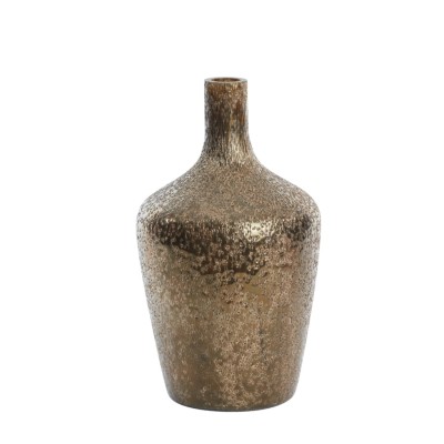 MOLUSI - VASE D.20X40CM VERRE OR FONCE