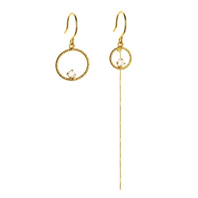 BOUCLES D'OREILLES PENDANT STRASS CISELE ASYM