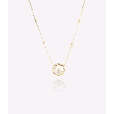 COLLIER-NECKLACE - DOREnacre-perle - gold shell pearl -...