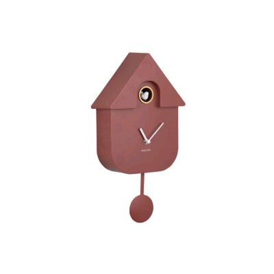 Horloge Modern Cuckoo ABS ocre rouge