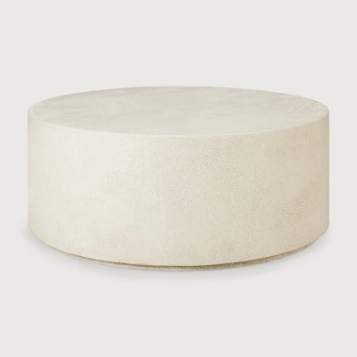 Elements coffee table - Microcement - Off White - round