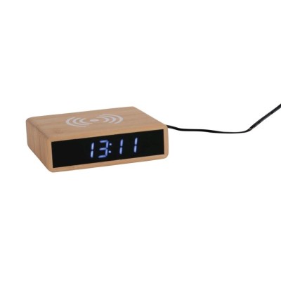 Alarm Clock Flat w. Phone Charger LED
