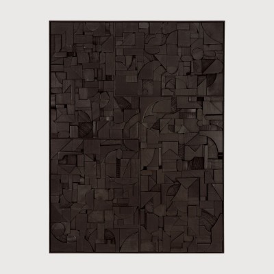 BRICKS WALL ART BLACK 120X90CM