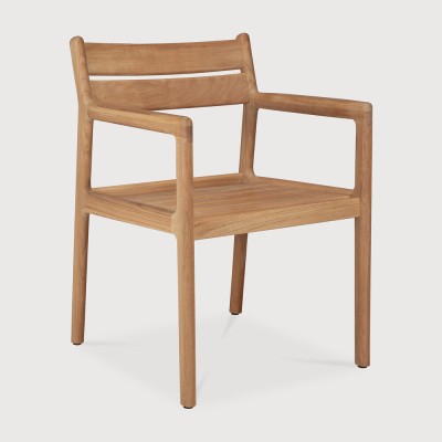 Jack outdoor dining chair frame - teak - with arms