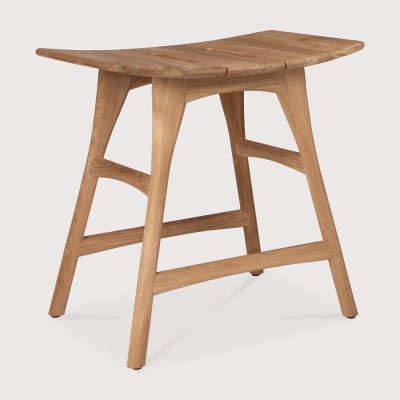 Osso outdoor stool frame - teak