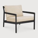 Jack outdoor lounge chair - varnished teak - black -...