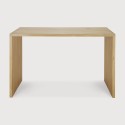 U desk - varnished oak - rectangular - with cable management