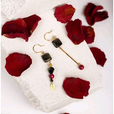 Boucles d'oreilles asymétriques - pierres...