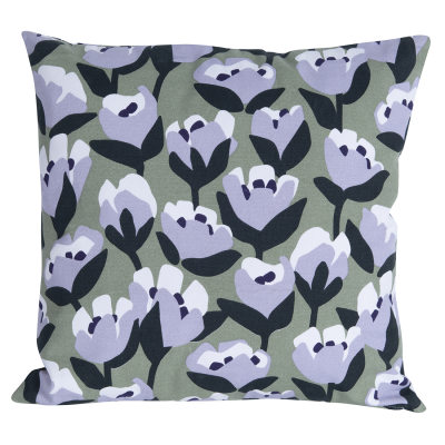 BOUQUET SAUVAGE COUSSIN OUTDOOR TULIPE 44 X 44 CM GUIMAUVE