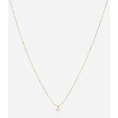 COLLIER-COURT-ACIER DORE ZIRCONIUM