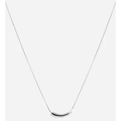 COLLIER–COURT–ACIER–Zirconium Sertis–38+5cm