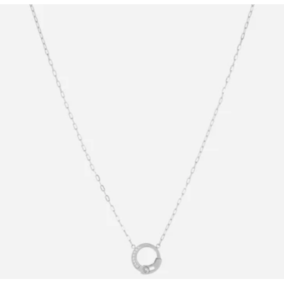 COLLIER–Basile–ACIER–Zirconium sertis–38+5cm d:14mm