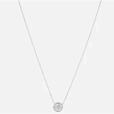 COLLIER–Evelyne–ACIER–Nacre–40+5cm d:12mm