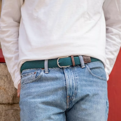 CEINTURE TRESSEE BLEU CARAIBE TAILLE 1