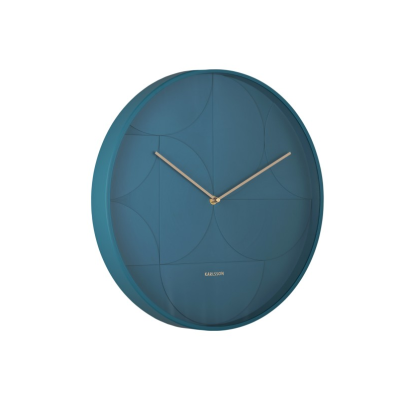 WALL CLOCK ECHELON CIRCULAR DARK BLUE