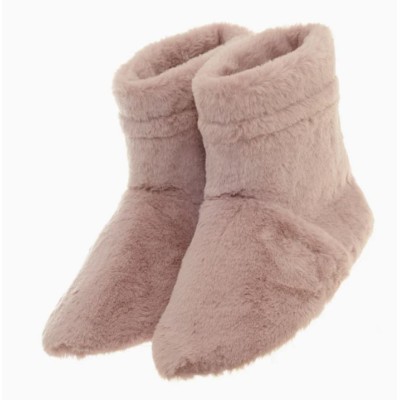 SLIPPERS - AROMA HOME PINK FAUX FUR