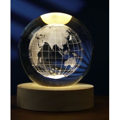 LED TABLE CRYSTAL BALL LARGE EARTH