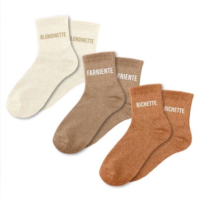 COFFRET TRIO CHAUSSETTES PAILLETTES BLONDINETTE
